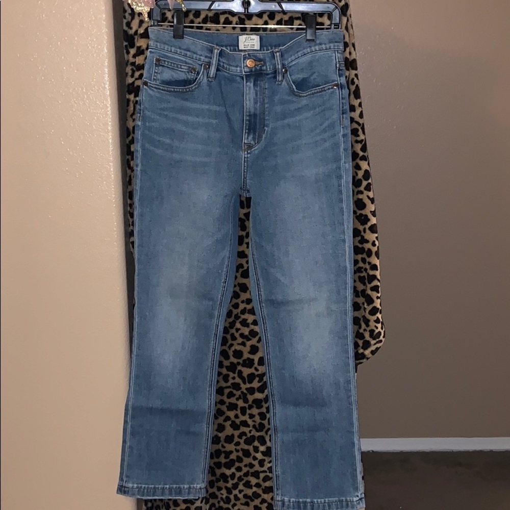 J Crew Billie Demi boot crop jeans size 28